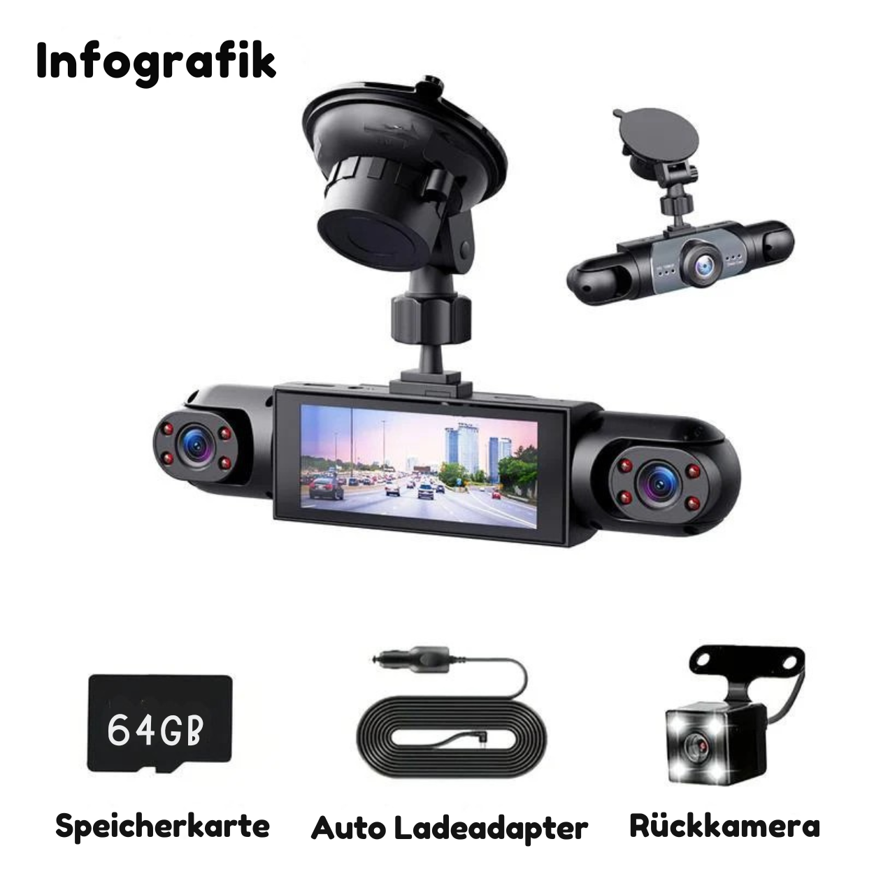 4 Kanal Auto Dashcam