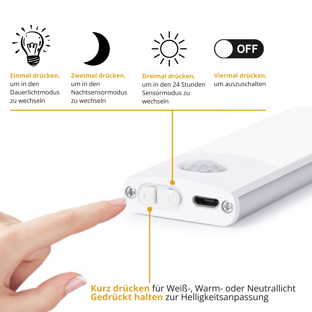 Realuminarie LEDs mit Bewegungssensor